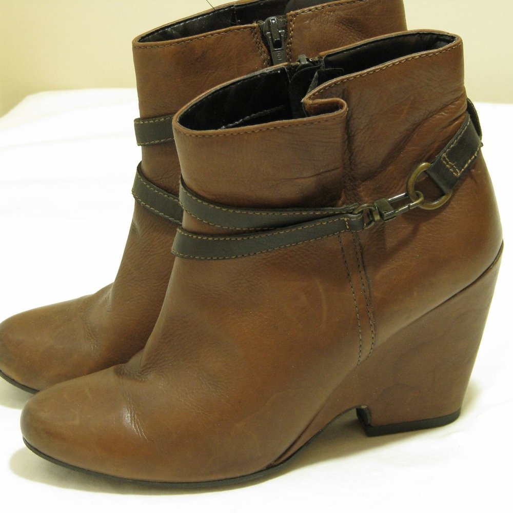 Tan Leather Ankle Boots